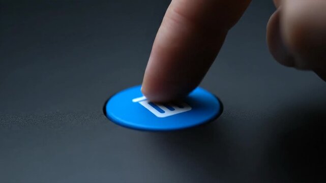 Finger pressing delete button on a modern digital interface close up shot