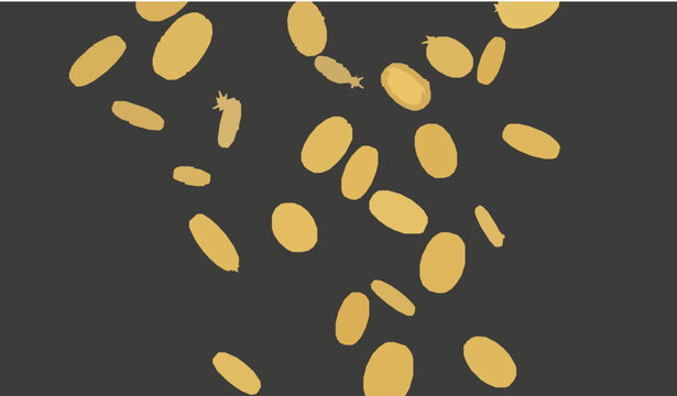 Golden coin explosion jackpot success vector design