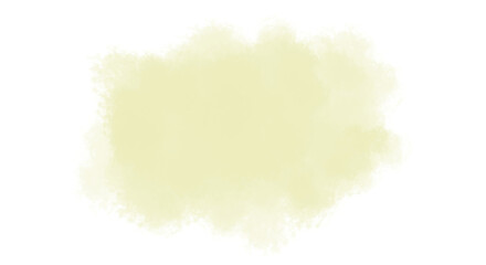 Obraz premium Pale yellow watercolor splash texture abstract shape isolated on transparent background for design and decoration