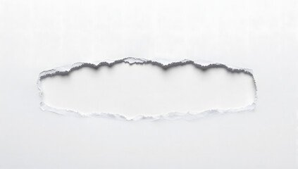 Torn Paper Detail: A close-up shot revealing a sheet of paper with a clean, jagged tear, inviting the viewer to explore the blank space and contemplate the potential within.