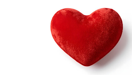 Fototapeta premium Velvet Heart: A plush, vibrant red heart symbolizes love, affection, and emotional connection. Its soft texture and vivid color evokes feelings of warmth and intimacy.