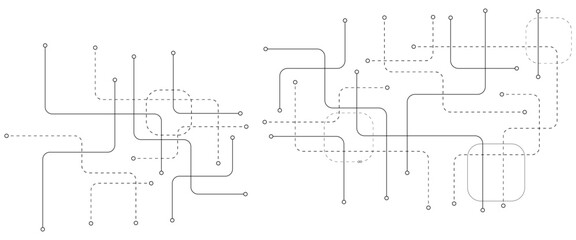 Abstract background with technology circuit board texture. Modern electronic motherboard texture. Creative idea for internet technology. Tech concept for header, web banner, website, presentation.