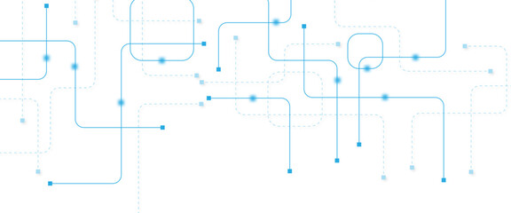 Obraz premium Abstract futuristic technology background. Technology background with crossed lines and dots.