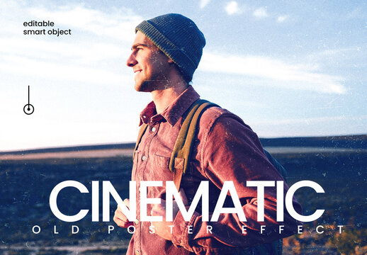 Film Grain Filter Photo Effect Mockup