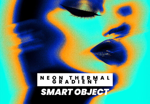Neon Thermal Gradient Portrait Effect