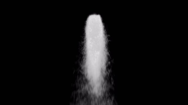Medium Waterfall Animation with Alpha Channel. Falling Water Effect. Natural Waterfall Element with Transparent Background