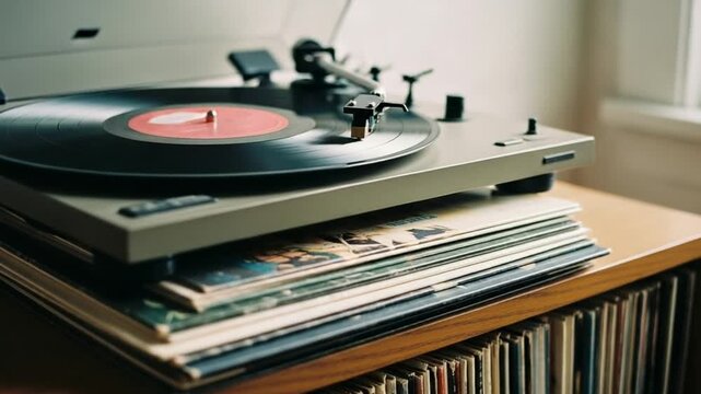 Vintage Vinyl Vibes - A Turntables Journey Through Music History.