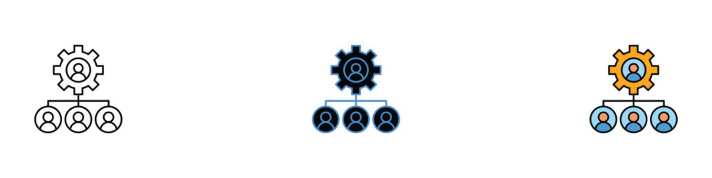 Lead Management icon vector. Corporate hierarchy and organizational structure management symbol. Vector Illustration.