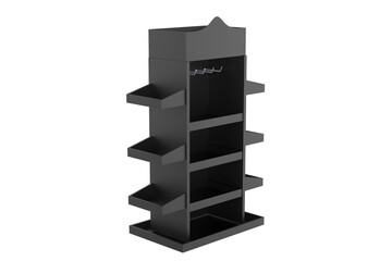 Super Market Display Stand Isolated On White Background. 3d illustration