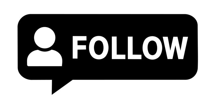 Follow Button Icon Monochrome
モノクロのフォローボタンアイコン