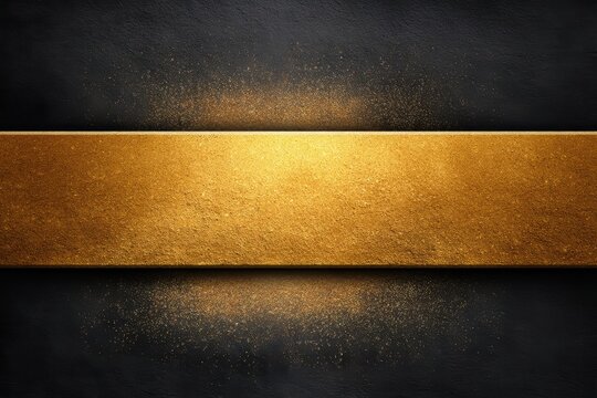 Gold banner on black background elegant gold banner displayed against a stark black backdrop creating a striking visual contrast