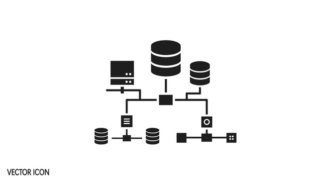 Database server network system diagram.