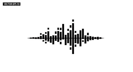 Fototapeta premium Sound wave graphic audio signal.