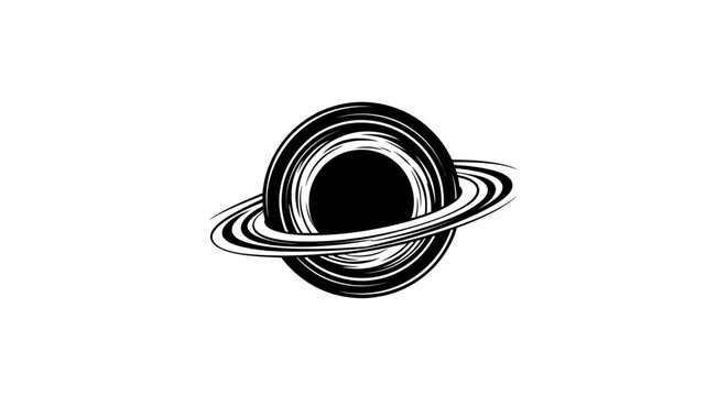 Saturn planet with ring system.