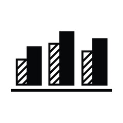 Obraz premium Vector icon illustrating business growth and financial progress. The design features an upward-trending arrow combined with bar chart elements, symbolizing success, performance improvement, analytics.