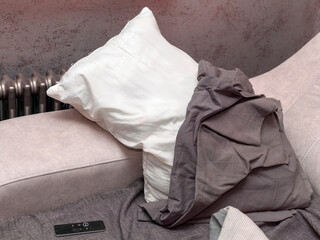 sleepless night and messy bed