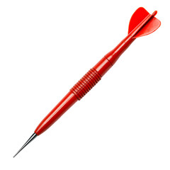 Red dart isolated on white background sharp object for games and sports