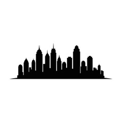 Obraz premium City skyline silhouette urban landscape.