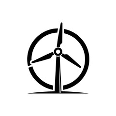 Wind turbine blade energy icon symbol. © alvin
