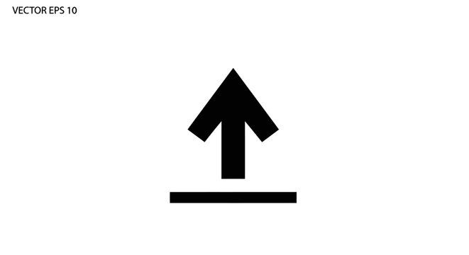 Black arrow pointing up symbol.
