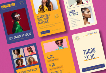 Bold Fashion Social Media Post Collection