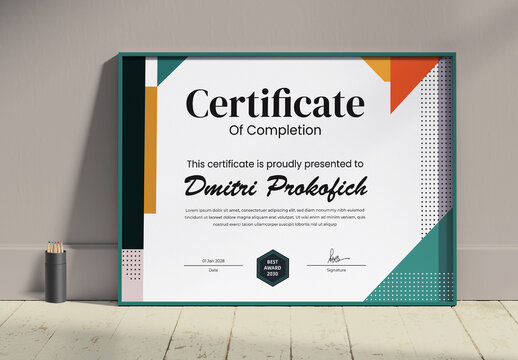 Certificate Layout