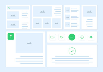 Modern Website Wireframe UI Kit Design Template