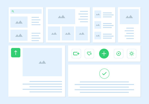 Modern Website Wireframe UI Kit Design Template