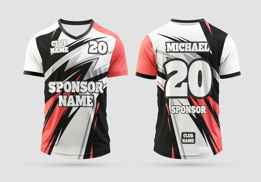 Modern Sports Jersey Template Design For Team Uniform