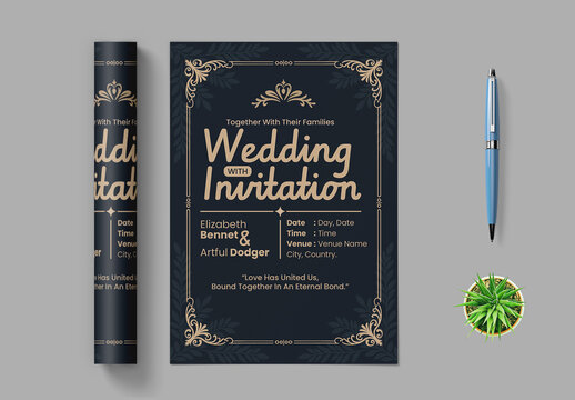 Wedding invitation card Template