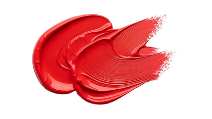 Smear Red Lipstick Gloss Texture Detail