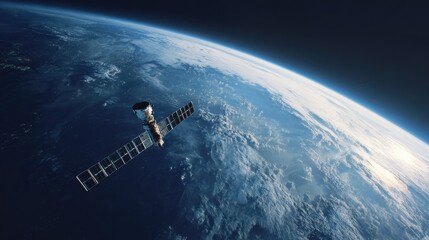 Obraz premium Satellite Orbiting Earth