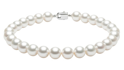 Pearl Bracelet Featuring White Pearls on Black Background