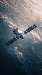 Obraz premium Satellite Orbiting Earth