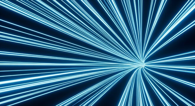 Blue light rays emitting from a central point