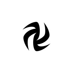 Obraz premium Black abstract graphic design element symbol.