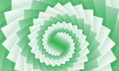 Naklejka premium Abstract Green and White Concentric Square Pattern Background with Layered Geometric Shapes for Modern Digital Art and Creative Texture
