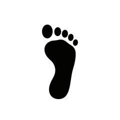 Black silhouette of a human foot.