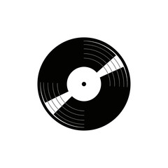 Black vinyl record with white label.