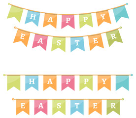 Naklejka na ściany i meble Happy easter bunting