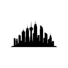 Obraz premium City skyline with tall buildings.