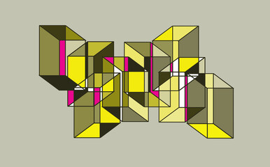 Fototapeta premium abstract vector background with squares