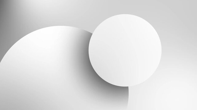 A minimalist composition featuring a white circle on a gradient background from a frontal viewpoint, showcasing simplicity and abstract shapes