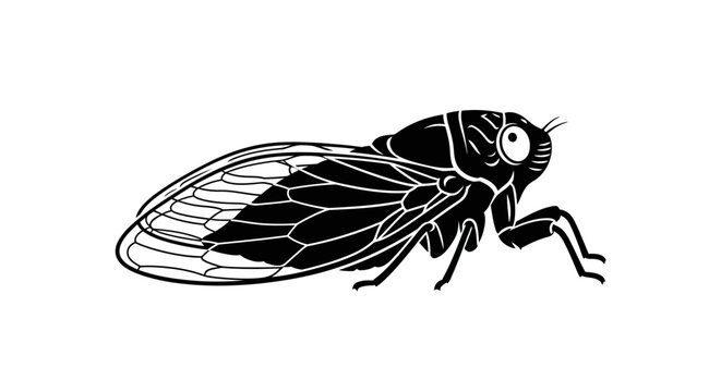 Detailed illustration of a cicada insect.