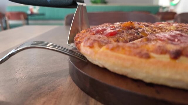 American Style Pizza Closeup