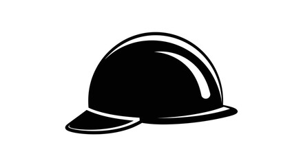 Black Hard Hat Safety Helmet.