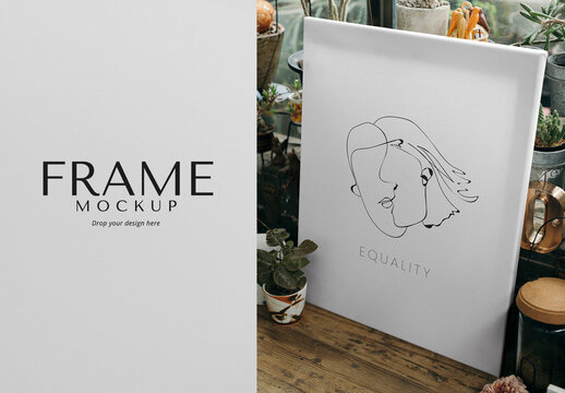 Artistic Frame Mockup Design PSD