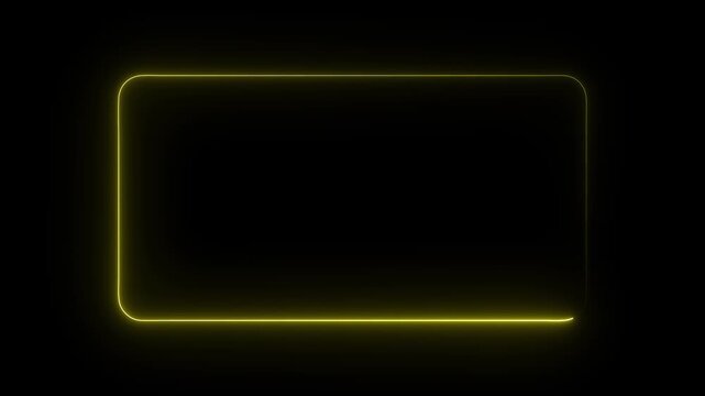Animation of glowing neon rectangles abstract background. abstract glowing neon rectangle border frame. Square rectangle picture frame with two tone neon color motion graphic.4k animation video