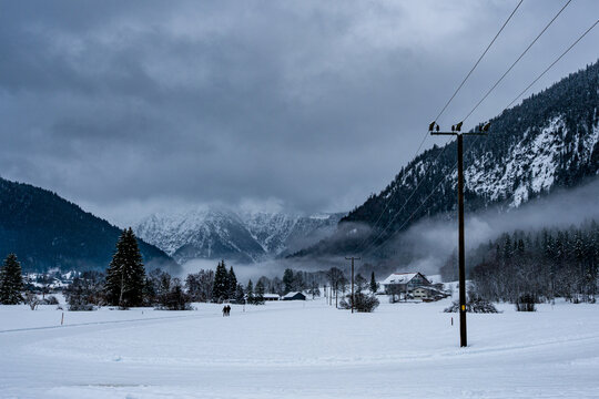 Winterspaziergang bei Schmuddelwetter und der N&auml;he vom Kloster Ettal