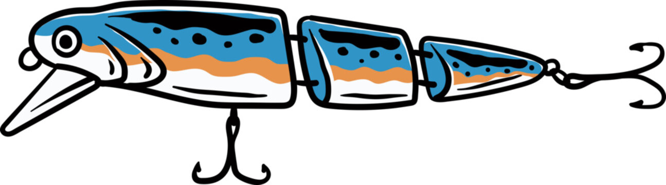 Artificial Swim Bait Lure Illustration, Angler Equipment